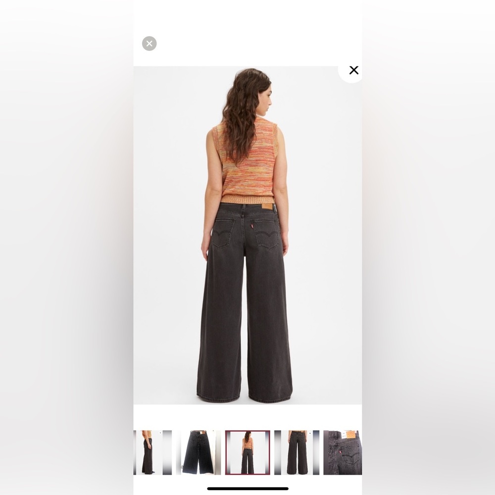 Levi’s Xl flood a mid-rise loose through the hip and thigh wide flared leg